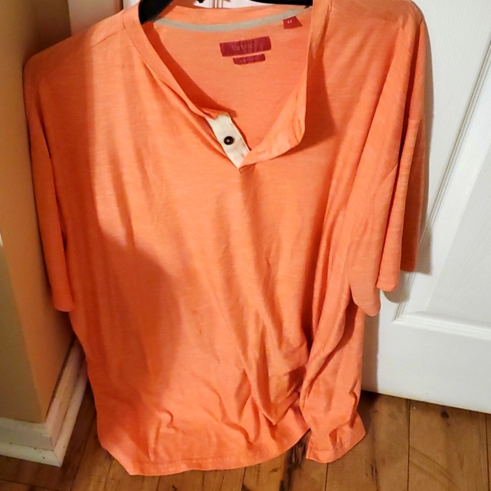 Bruno Milano Men's 4X Orange Lightweight Shirt